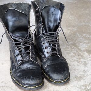 Dr. Martens Black Leather Combat Boots